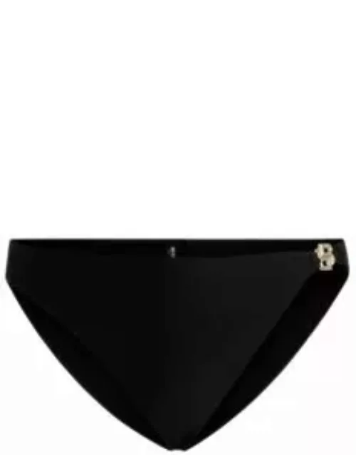 Fully lined bikini bottoms with Double B monogram- Black Women's Swimwear
