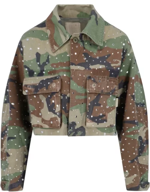 Rossano Perini Camouflage Crop Jacket