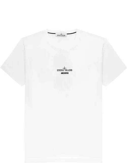 Stone Island Archivo Logo-print Cotton T-shirt - White