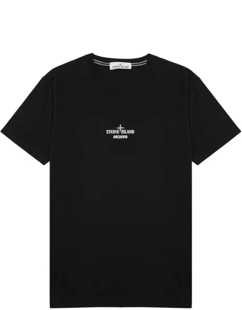 Stone Island Archivo Logo-print Cotton T-shirt - Black