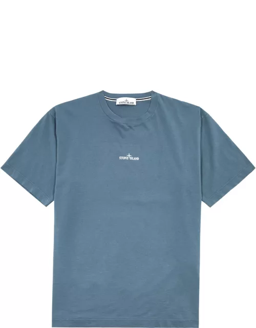 Stone Island Logo-print Cotton T-shirt - Dark Blue