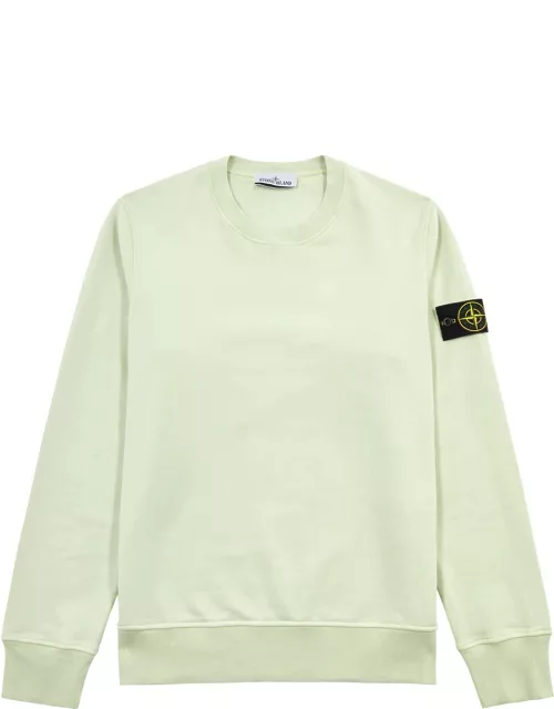 Stone Island Logo Cotton Sweatshirt - Light Green