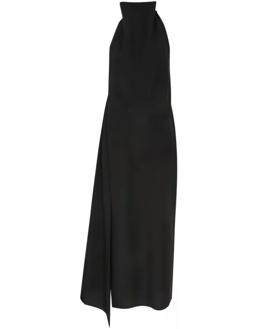 Rohe Halterneck Wool Maxi Dress - Black - 40 (UK12 / M)