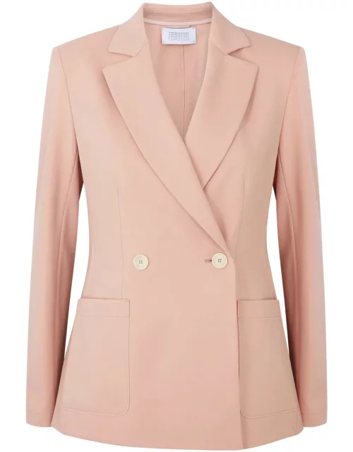 Harris Wharf London Double-breasted Stretch-jersey Blazer - Rose