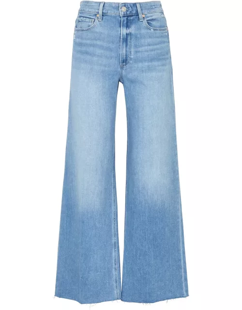Paige Anessa Cropped Wide-leg Jeans - Blue - 24 (W24 / UK6 / XS)
