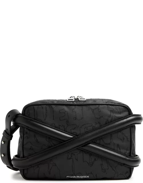 Alexander Mcqueen Harness Printed Nylon Cross-body bag - Black