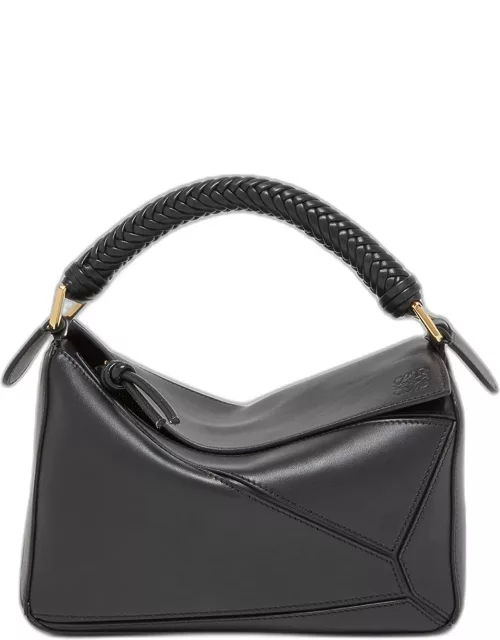 Small Puzzle Leather Top-Handle Bag
