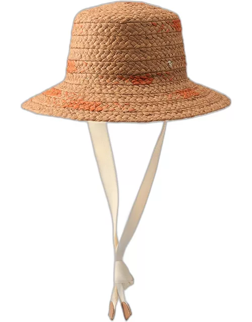 Contrasting Wide Braided Bucket Hat