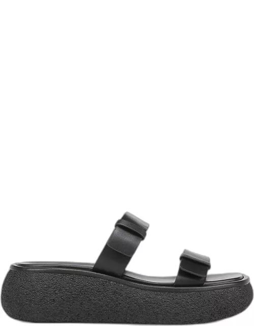 Lagos Leather Dual-Strap Platform Sandal
