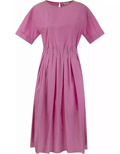 Peserico Cotton-blend Dress With Light Stitch