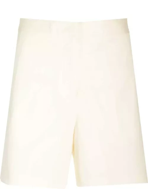 Fabiana Filippi Ivory Bermuda Shorts In Cotton Canva