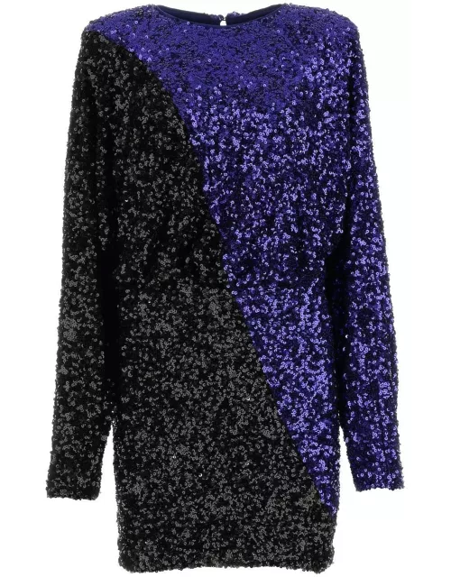 Rotate by Birger Christensen Two-tone Sequins Mini Dres