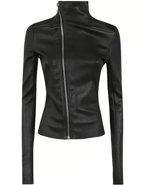 Rick Owens Gary Jkt Leather Jacket In Black Leather