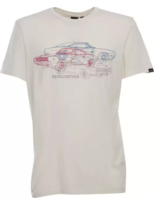 Deus Ex Machina Beige T-shirt With Print
