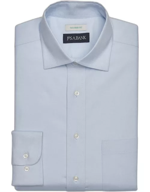 JoS. A. Bank Men's Tailored Fit Oxford Dress Shirt, Light Blue, 15 32