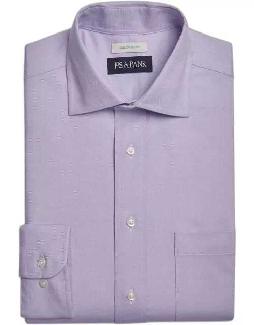 JoS. A. Bank Men's Tailored Fit Oxford Dress Shirt, Light Purple, 14 1/2 32