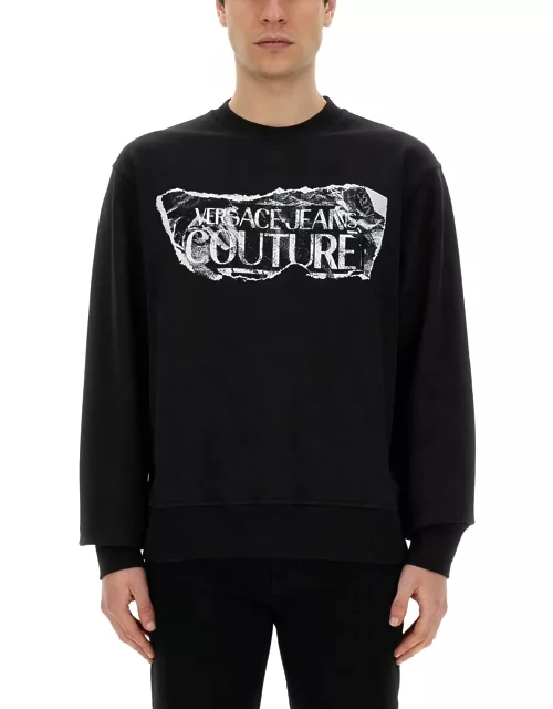 versace jeans couture sweatshirt with logo
