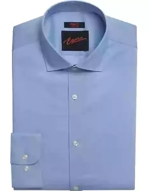 Egara Men's Skinny Fit Solid Dress Shirt Lt Blue Solid