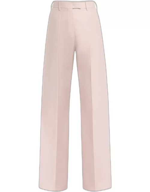 Wide-Leg Trousers with Pleated Front