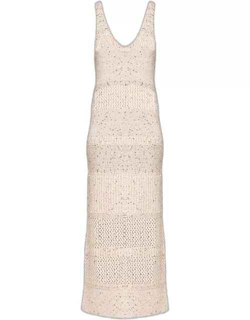 Recycled Sequined Cashmere Midi Dres