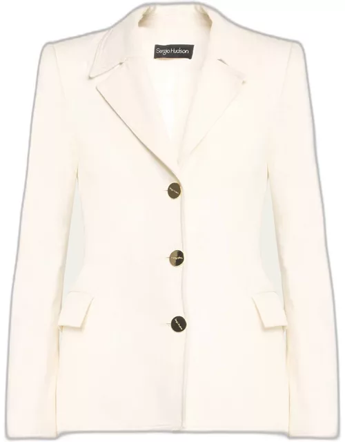 Button-Front Blazer Jacket