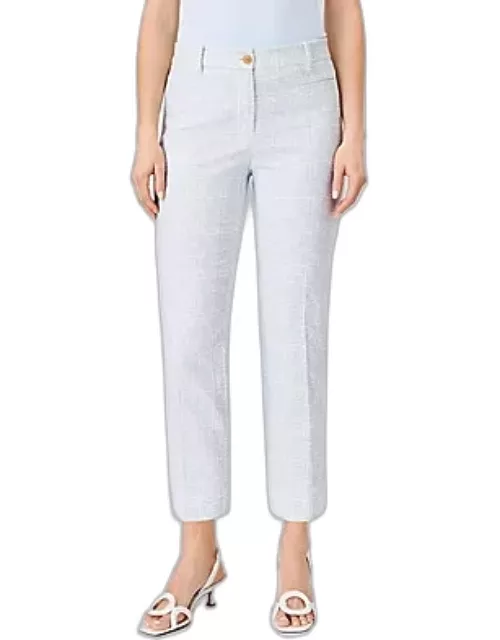 Ann Taylor The Cotton Crop Pant in Geo Texture - Curvy Fit