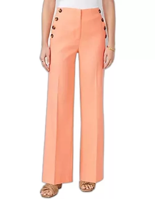 Ann Taylor The Sailor Straight Pant in Linen Blend