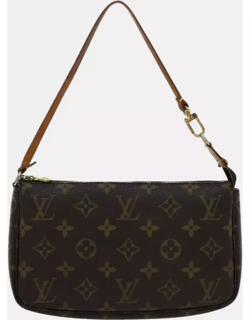 Louis Vuitton Brown Monogram Canvas Pochette Accessoires Clutch Bag