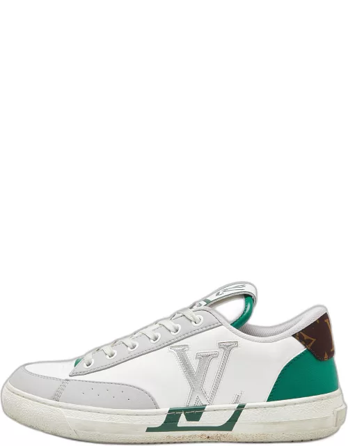 Louis Vuitton White/Green Leather Charlie Sneaker