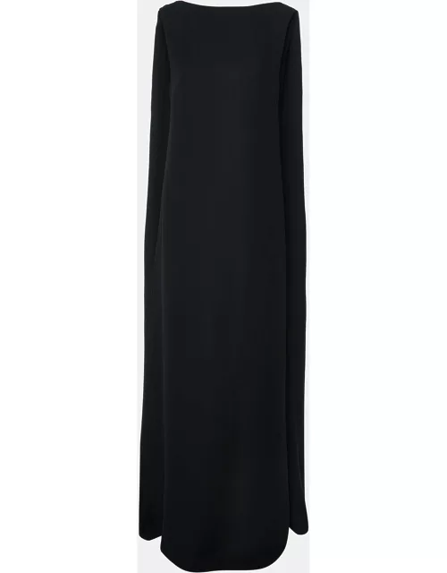 Valentino Black Silk Crepe Sleeveless Maxi Dress