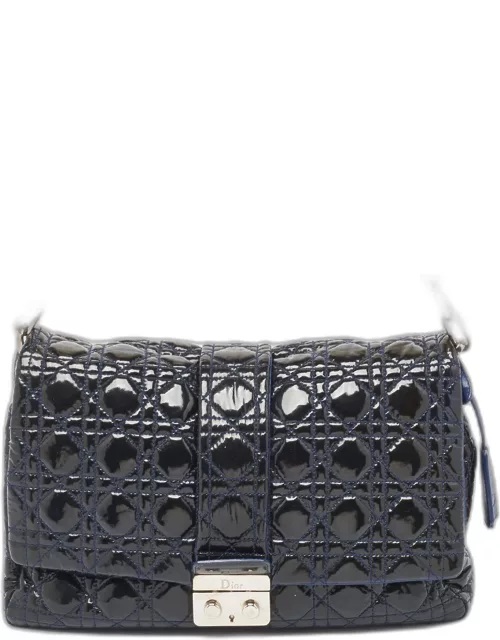 Dior Navy Blue Cannage Patent Leather Miss Dior Shoulder Bag