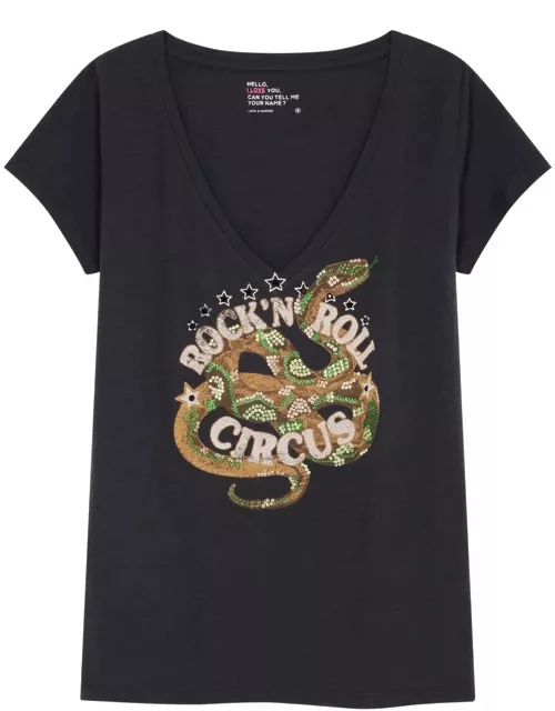 LEON & HARPER Tonton Snake T-Shirt - Carbone