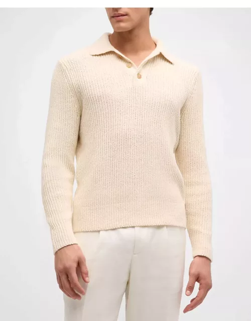 Men's Spring Shaker Polo Sweater