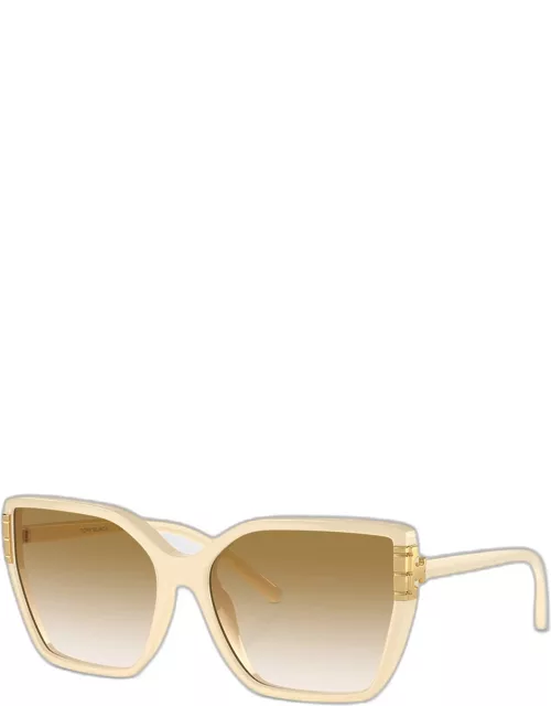 Flat Eleanor Gradient Plastic Square Sunglasse