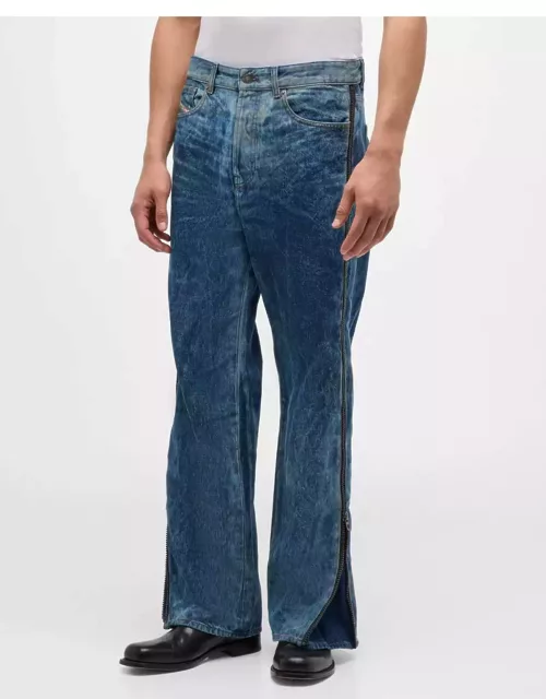 Men's Side-Zip Stonewashed Jean