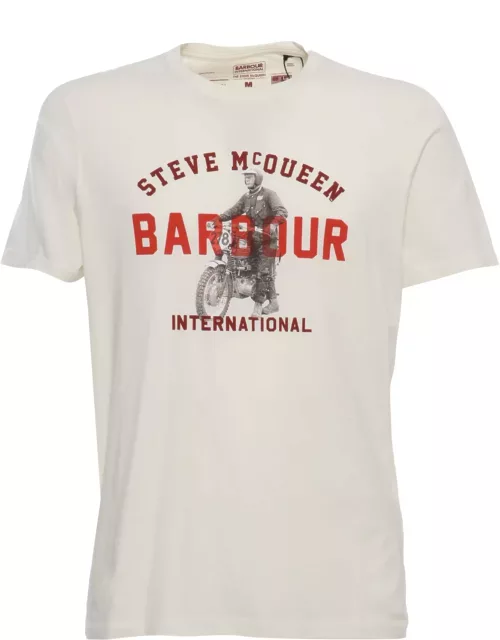 Barbour Beige T-shirt With Print