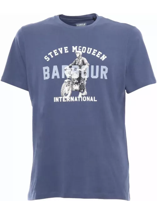 Barbour Blue Printed T-shirt
