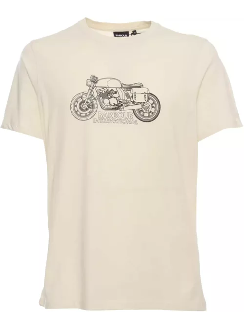 Barbour Beige Printed T-shirt