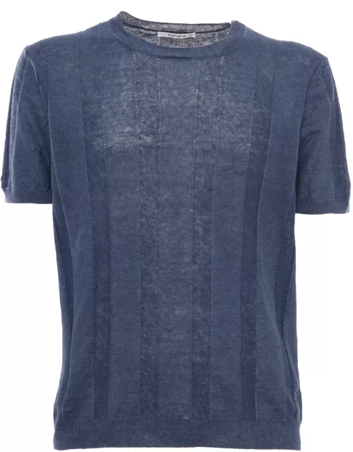 Kangra Blue Ribbed T-shirt