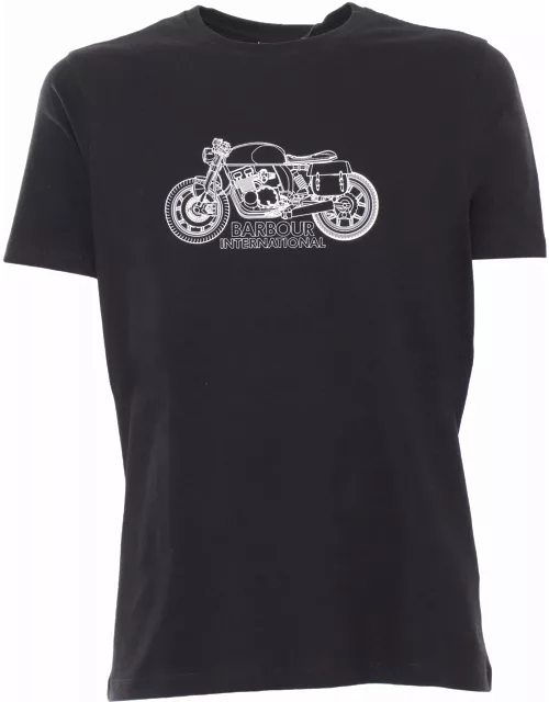 Barbour Black Printed T-shirt