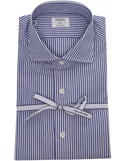 Mazzarelli Blue Striped Shirt