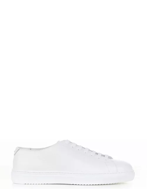 Barrett White Woven Leather Sneaker