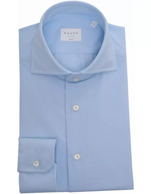 Xacus Light Blue Striped Shirt With Pocket