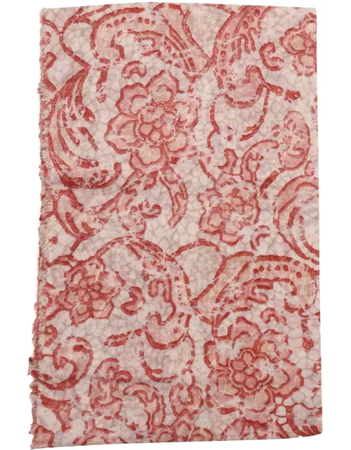 Faliero Sarti Scarf With Red Pattern