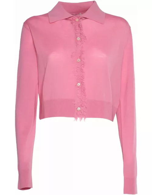 Ballantyne Pink Polo Cardigan