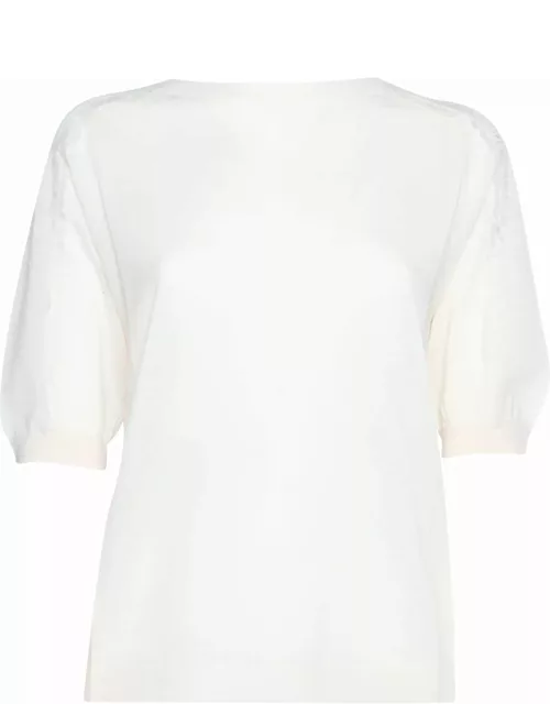 Ballantyne White Short Sleeved Sweater