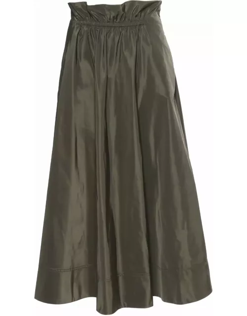 Aspesi Green Military Long Skirt