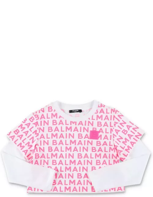 Balmain All-over Logo T-shirt
