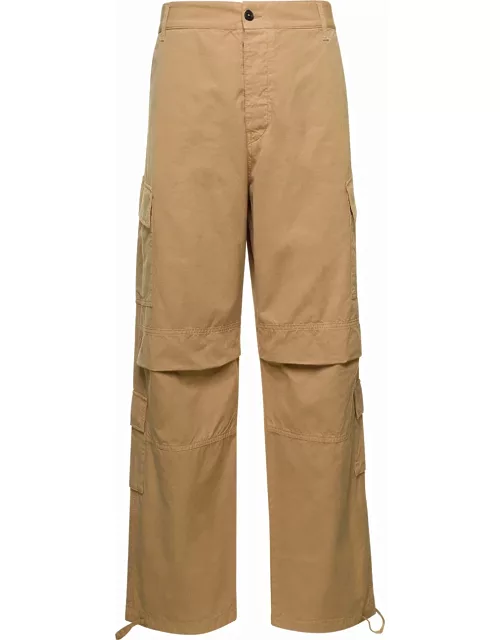 DARKPARK saint Beige Cargo Pants With Pockets In Cotton Man