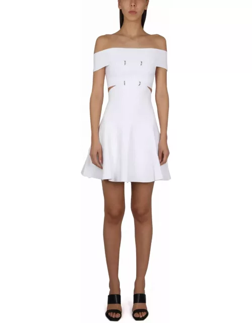 Alexander McQueen Off-the-shoulders Mini Dress With D Ring